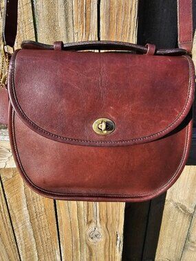 Vintage Coach Plaza Bag #9860 Mahogany Made In USA Year 1989